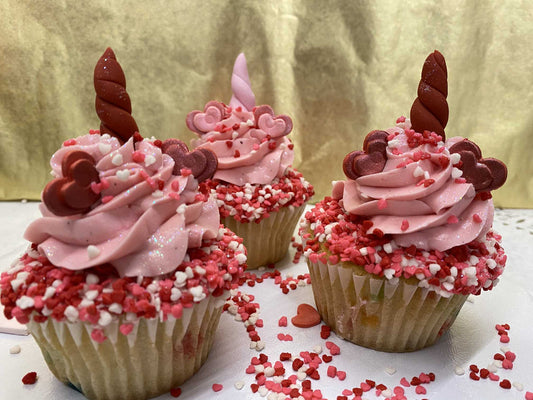 Valentine's Day Unicorn Cupcake