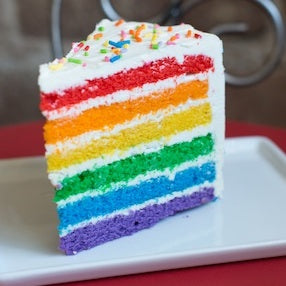 Rainbow Cake with Rainbow Sprinkles